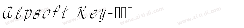 Alpsoft Key字体转换